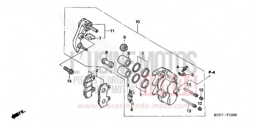 ETRIER DE FREIN AVANT SH1508 de 2008